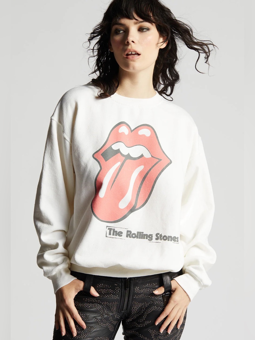 The Rolling Stones Band Logo Sweatshirt RECYCLED KARMA